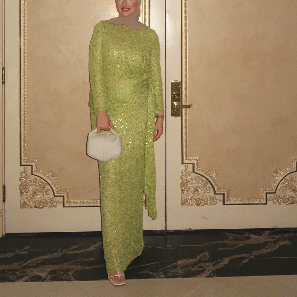 Elegant Green Sequin Dress